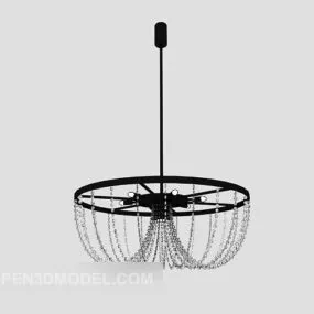 Simple And Elegant Crystal Chandelier 3d model