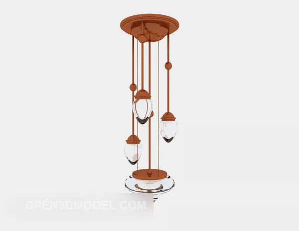 Simple Exquisite Chandelier 3d model Simple Exquisite Chandelier 3d model