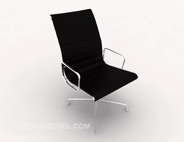 Simple And Streamlined Black Office Chair 3d model Simple And Streamlined Black Office Chair 3d model