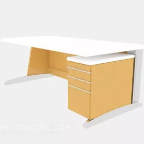 Simple And Stylish Desk Mdf 3d model