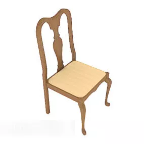 Simple And Stylish Dining Chair 3d model