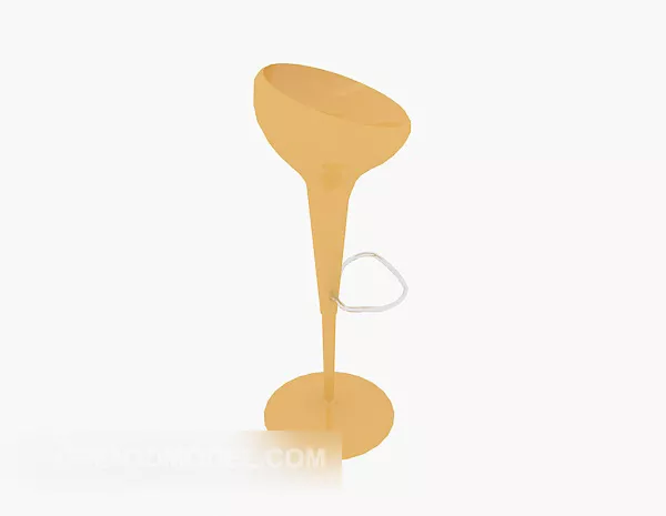 Simple And Stylish Yellow Bar Chair 3d model Simple And Stylish Yellow Bar Chair 3d model