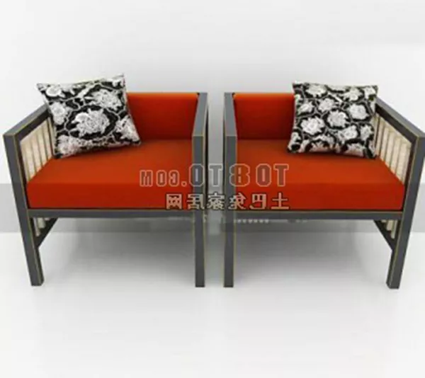 Simple And Warm Chinese Sofa 3d model Simple And Warm Chinese Sofa 3d model