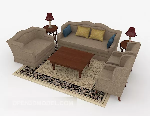 Simple Atmosphere Combination Sofa 3d model Simple Atmosphere Combination Sofa 3d model