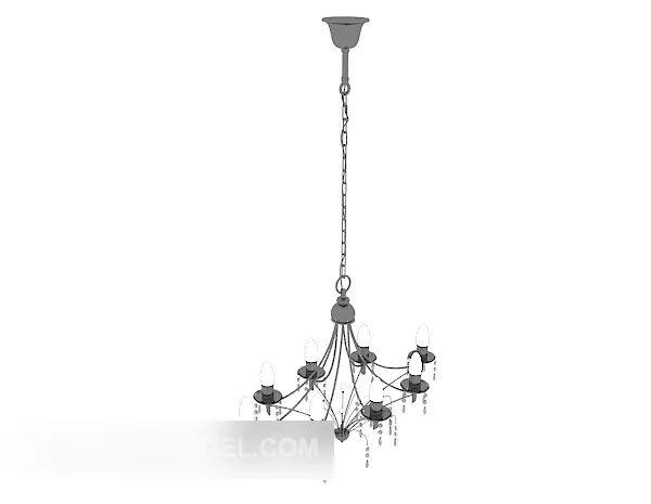 Simple Atmospheric Chandelier 3d model Simple Atmospheric Chandelier 3d model