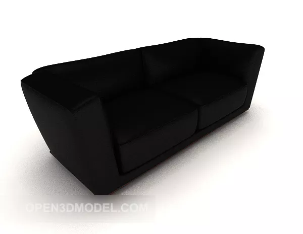 Simple Black Business Double Sofa 3d model Simple Black Business Double Sofa 3d model