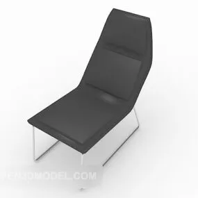 Simple Black Casual Chair 3d model