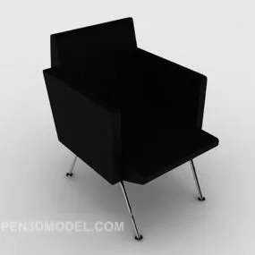 Simple Black Chair Furniture 3d model