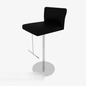 Simple Black High Chair 3d model