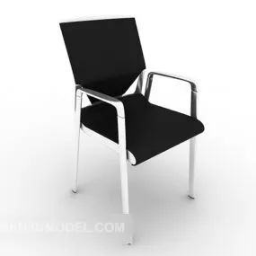 Simple Black Home Chair 3d model