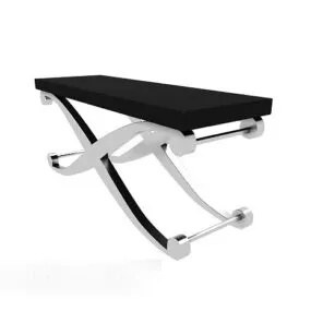 Simple Black Wood Side Table 3d model