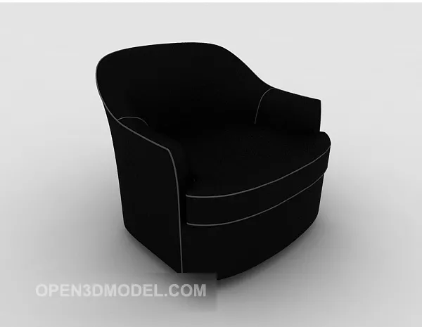 Simple Black Single Sofa V1 3d model Simple Black Single Sofa V1 3d model
