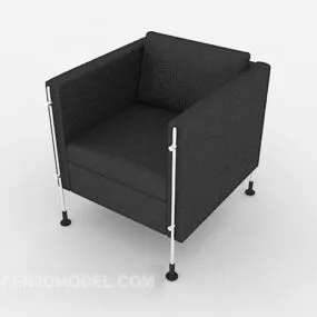 Simple Black Sofa 3d model