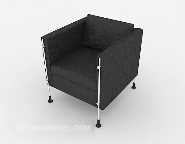 Simple Black Sofa 3d model Simple Black Sofa 3d model