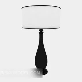 Simple Black Table Lamp 3d model
