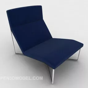 Simple Blue Lounge Chair 3d model