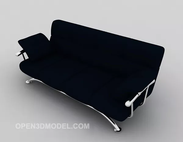 Simple Blue Sofa For Home 3d model Simple Blue Sofa For Home 3d model