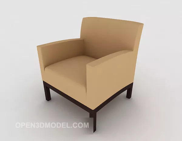 Simple Brown Casual Home Single Sofa 3d model Simple Brown Casual Home Single Sofa 3d model