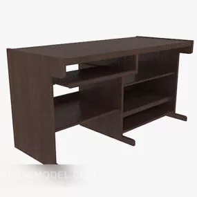 Minimalist Brown Desk 3d model