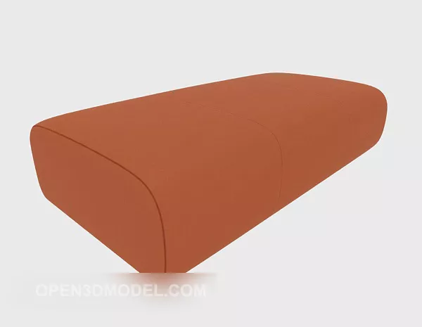Simple Brown Sofa Stool 3d model Simple Brown Sofa Stool 3d model