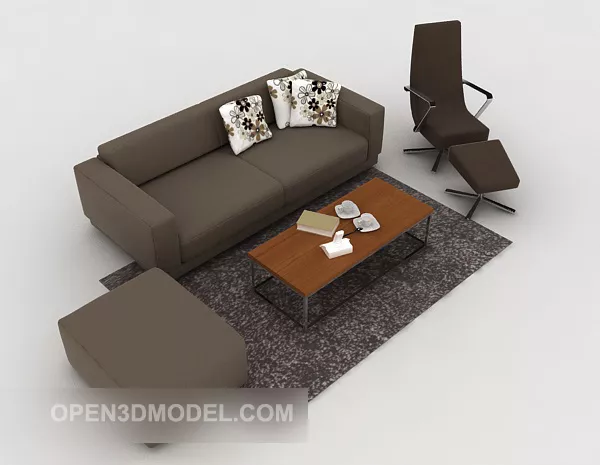 Simple Business Combination Sofa 3d model Simple Business Combination Sofa 3d model