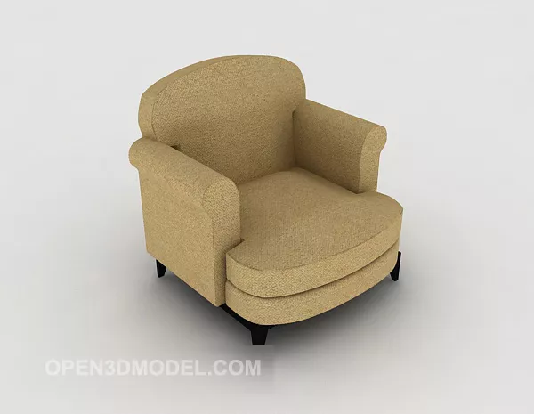 Simple Casual Single Sofa 3d model Simple Casual Single Sofa 3d model