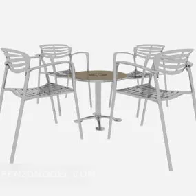 Simple Casual Style Table Chair Set 3d model