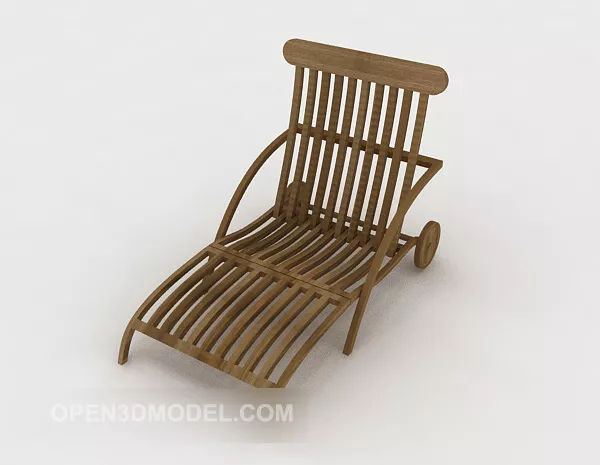 Simple Casual Wooden Lounge Chairs 3d model Simple Casual Wooden Lounge Chairs 3d model