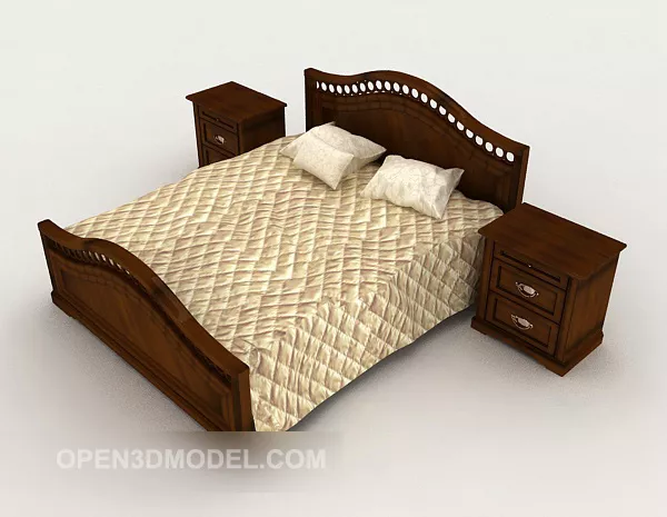 Simple Common Home Bed 3d model Simple Common Home Bed 3d model