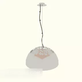 Simple Home Chandelier Round Shade 3d model