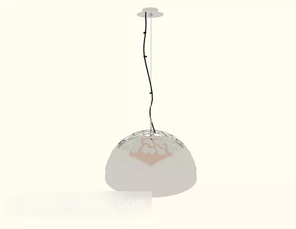 Simple Home Chandelier Round Shade 3d model Simple Home Chandelier Round Shade 3d model