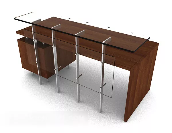 Simple Company Receives Front Desk 3d model Simple Company Receives Front Desk 3d model