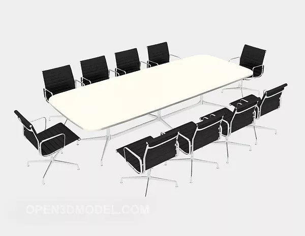 Simple Conference Table Chair 3d model Simple Conference Table Chair 3d model