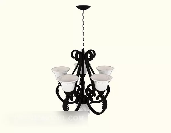 Simple Craft Chandelier 3d model Simple Craft Chandelier 3d model