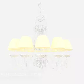 Simple Crystal Round Chandelier 3d model