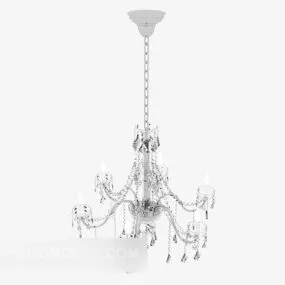 Crystal White Chandelier 3d model