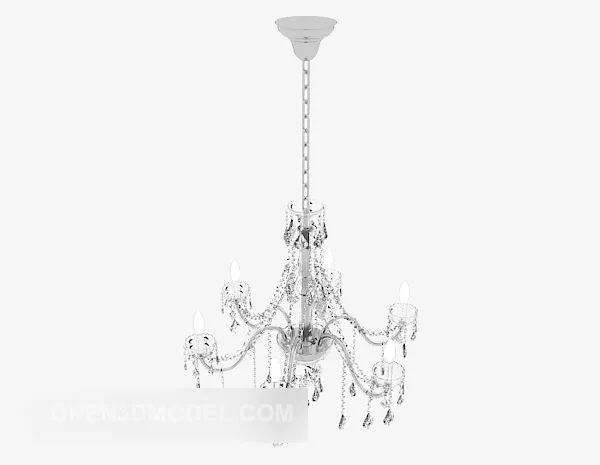 Crystal White Chandelier 3d model Crystal White Chandelier 3d model