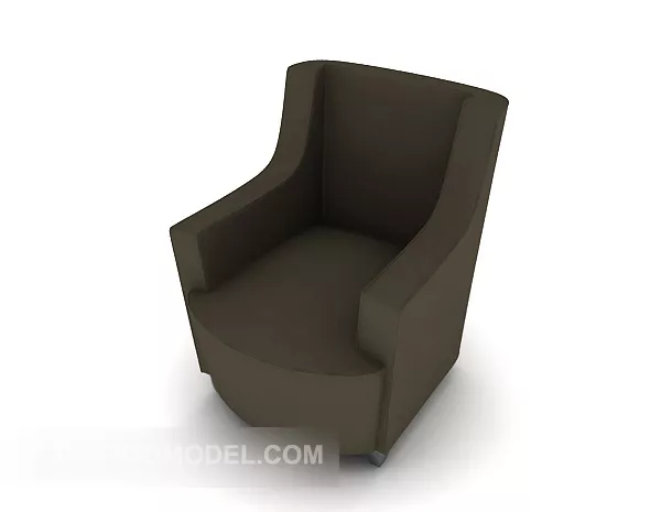 Simple Dark Grey Single Sofa 3d model Simple Dark Grey Single Sofa 3d model