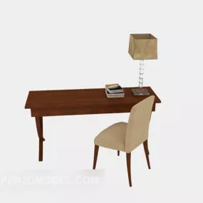 Simple Desk Furniture 3d model