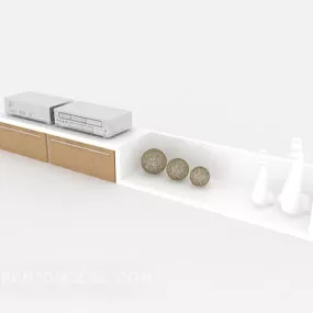 Simple Display Cabinet Modern 3d model