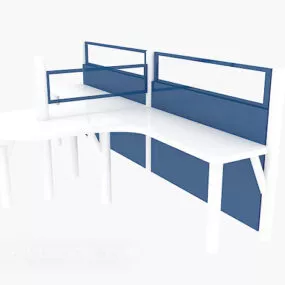 Minimalist Double Desk 3d model