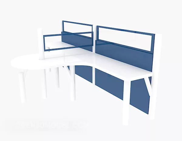 Minimalist Double Desk 3d model Minimalist Double Desk 3d model