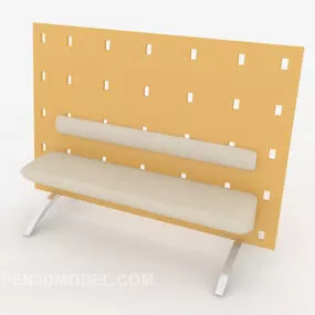 Simple Fashion Chair With Back Wall 3d model