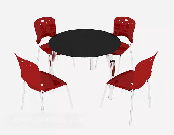 Simple Fashion Table Chair Set 3d model Simple Fashion Table Chair Set 3d model