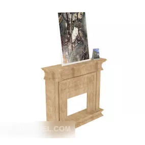 Minimalist Fireplace European 3d model