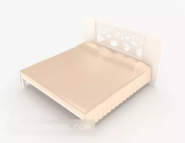 Simple Fresh Double Bed 3d model Simple Fresh Double Bed 3d model