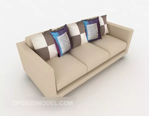 Simple Fresh Home Sofa 3d model Simple Fresh Home Sofa 3d model