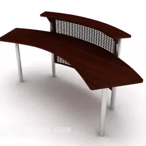 Simple Front Desk Furniture 3d model