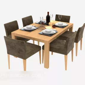 Simple Furniture Table 3d model
