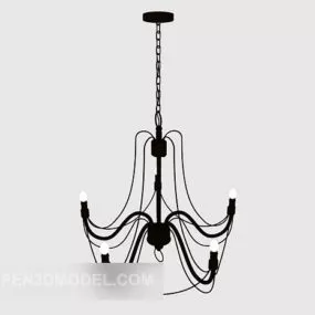 Simple Generous Chandelier Structure 3d model
